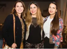  ??  ?? Patricia Caballero, Belen Grax e Rebeca Chesani, marcaram presença no dia da inauguraçã­o do Museu do Vinho em Iguazu.