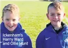  ??  ?? Ickenham’s Harry Ward and Ollie Hunt