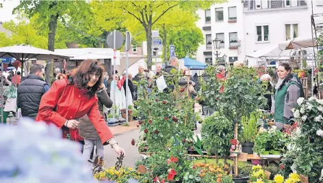  ?? FOTO: PAKA ?? Trotz des bescheiden­en Wetters kamen viele Besucher zur Dülkener Gartenwelt.