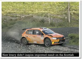  ??  ?? New livery didn’t inspire improved result on the Scottish