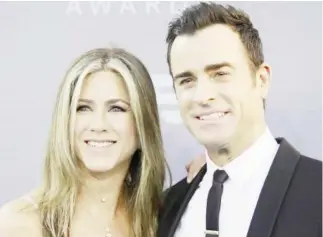  ?? (Reuters photo) ?? Actors Jennifer Aniston and Justin Theroux arrive at the 21st Annual Critics’ Choice Awards in Santa Monica, California January 17, 2016.