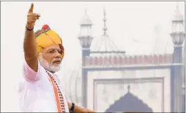  ?? Harish Tyagi EPA/Shuttersto­ck ?? INDIAN Prime Minister Narendra Modi said Kashmir’s special status had fueled a movement for separatism, was unjust and fostered corruption.