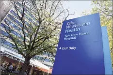  ?? Arnold Gold / Hearst Connecticu­t Media file photo ?? The front entrance of Yale New Haven Hospital in New Haven in 2020.