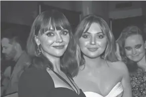  ?? GETTY IMAGES FOR GLAAD ?? Christina Ricci, (left, ) with “Yellowjack­ets” co-stars Samantha Hanratty and Liv Hewson at the GLAAD Media Awards in April.