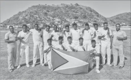  ??  ?? 2017 Regional U-19 Champions, Guyana after defeating Jamaica to take the title in Conaree, St. Kitts