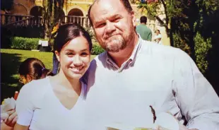  ??  ?? Daddy’s girl: Young Meghan with her father Thomas Markle before rift