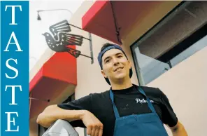  ??  ?? Nathan Mayes stands Monday in front of Paloma on South Guadalupe Street. Mayes, along with Marja Martin and Joe Haggard teamed up to create the restaurant.