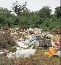  ??  ?? A huge pile of rubbish has been dumped near Earl Shilton