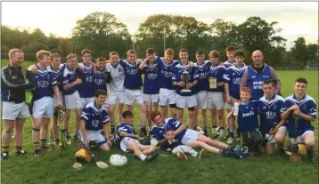  ??  ?? The St Patrick’s under-17 hurlers who claimed the under-17 A hurling Shield crown.