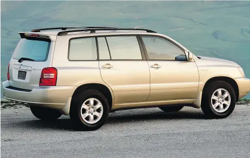  ?? —TOYOTA ?? Toyota’s Highlander topped the list of vehicles most likely to be kept by their original owners.