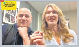  ??  ?? Tennis legends Andre Agassi and Steffi Graf speak at HTLS 2020 on Thursday.