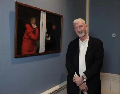  ?? ?? Zurich Portrait Prize winner 2023 David Stephenson beside his award-winning photograph.