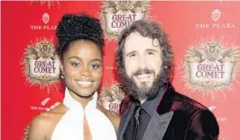  ?? NOAM GALAI/WIREIMAGE ?? Singer Josh Groban, right, took to Twitter on Tuesday to offer gratitude to “Natasha, Pierre & The Great Comet of 1812” co-star Denée Benton after they both earned Tony nods.