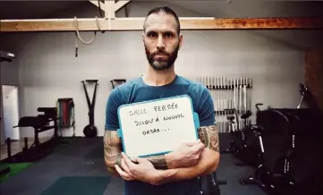  ??  ?? Adrien, co-gérant de Crossfit XII à Nice. Jusqu’au bout, huit salles Crossfit de la Côte d’Azur ont proposé un protocole sanitaire renforcé pour rester ouverts. En vain. (Photo Frantz Bouton)