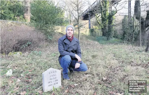  ??  ?? Dr Eric Tourigny of at the Jesmond Dene pet cemetery in Newcastle