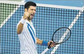  ?? FOTO: EFE ?? Novak Djokovic, invicto en 2020.
Campeón de Cincinnati antes del US Open
