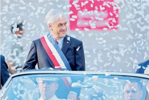  ?? AP ?? Piñera fue el primer conservado­r en presidir Chile tras Pinochet