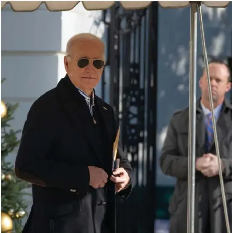  ?? DREW ANGERER — GETTY IMAGES ?? President Biden departing the White House last week.