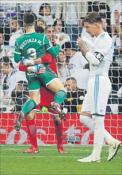  ?? FOTO: SIRVENT ?? El Leganés ganó al Real Madrid en el Bernabéu y dejó fuera de la Copa del Rey al Real Madrid