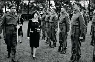  ?? ?? ON PARADE: The Princess inspects a battalion of the Grenadier Guards in 1944
