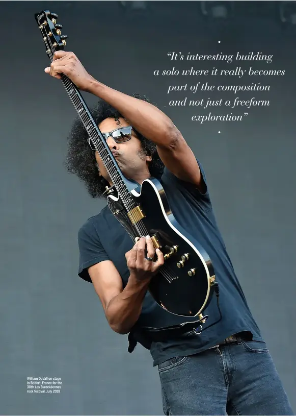  ??  ?? William DuVall on stage in Belfort, France for the 30th Les Eurockéenn­es rock festival, July 2018