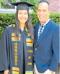  ?? ?? Chelsea Ziadie (left) with her dad, the late Christophe­r Ziadie.