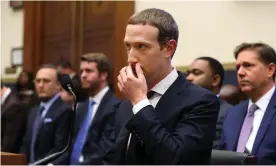  ?? Photograph: Chip Somodevill­a/Getty Images ?? Mark Zuckerberg testifies before the House financial services committee on Wednesday.