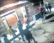  ?? CCTV GRAB ?? The suspects were seen walking away in small groups, carrying large sacks on their shoulders.