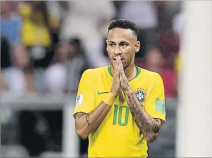  ?? FOTO: GETTY ?? Neymar, frustrado durante el Mundial de Rusia