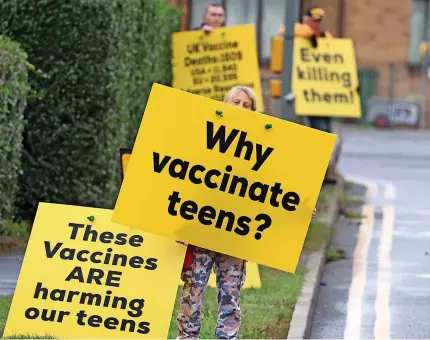  ?? ?? > Some medics are being inundated with messages from anti-vax activists