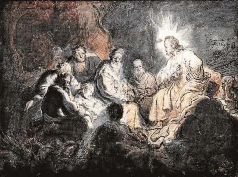  ??  ?? Jesús y sus discípulos. Rembrandt. Museo Teylers, Haarlem (Holanda)