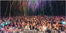  ??  ?? Festival revellers rocking the tent as The Coronas storm it. Photo: Dara Munnis