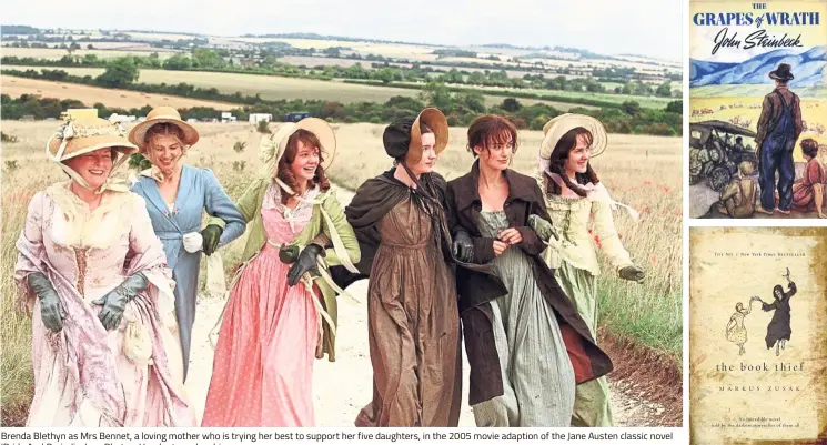  ?? — Photos: Handouts and archives ?? Brenda Blethyn as Mrs Bennet, a loving mother who is trying her best to support her five daughters, in the 2005 movie adaption of the Jane Austen classic novel ‘Pride And Prejudice’.