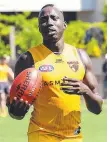  ?? ?? Mabior Chol at Hawthorn preseason training