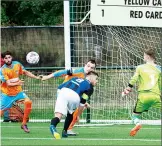  ??  ?? Sam Rathbone scores the opening goal