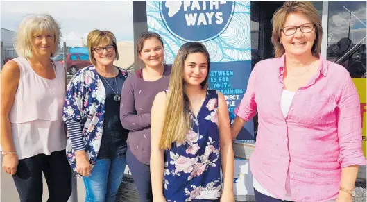  ?? Photo / Laurilee McMichael ?? Taupo¯ Pathways its running its first free Licence to Work Ultimate programme for under-20s not in education, training or employment from next week. From left: Sue Maclean, Sharon Griffin, Lucy Foote, Ahere Hapi and Gaeleen Wilkie.