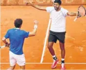  ?? GETTY ?? Rohan Bopanna of India and Pablo Cuevas of Uruguay won in three tough sets.