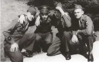  ??  ?? LaVerne Griffin (second from left) during his days as a cadet. (Photo courtesy of James P. Busha)