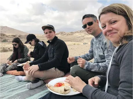  ?? LISA KADANE ?? A Bedouin breakfast near Petra was among the highlights of a five-day food tour through Jordan with Intrepid Travel.