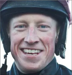  ??  ?? Cleariesto­wn jockey Mikey Fogarty.