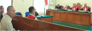  ?? SARIDAL/RIAU POS/JPG ?? BERSALAH: Jasriadi dalam sidang putusan di Pengadilan Negeri Pekanbaru kemarin.