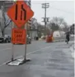  ??  ?? The eastbound curb lane of Davenport Rd., east of Avenue Rd., has been closed to make space for work that appears done.