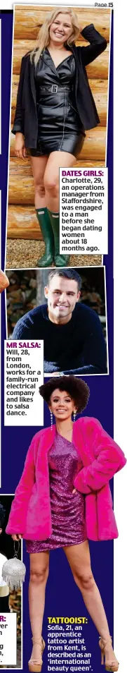  ??  ?? MR SALSA: Will, 28, from London, works for a family-run electrical company and likes to salsa dance.