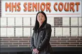  ?? PETER HUOPPI THE DAY ?? Linda Chen, a senior at Montville High School, poses for a portrait Wednesday at the school.