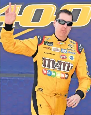  ?? THE ASSOCIATED PRESS FILE ?? Kyle Busch will start in pole position for the Cup and Xfinity series races today at Kentucky Speedway.