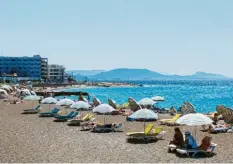  ?? Foto: dpa/Tobias Schormann ?? Urlaub auf der griechisch­en Insel Rhodos soll durch ein Pilotproje­kt der TUI nachhal‰ tiger werden.