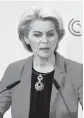  ?? ALEXANDRA BEIER/GETTY ?? EU chief Ursula von der Leyen outlined possible sanctions should Russia invade Ukraine.