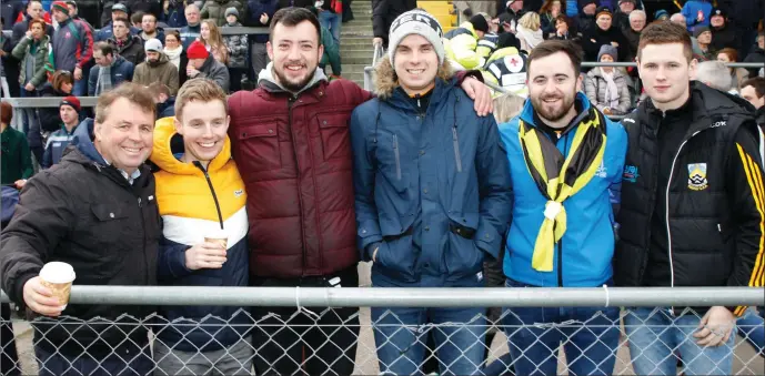  ?? Photo by Eric Barry ?? Fermoy men Mick Ring, John Ring, Craig Murphy, Cillian Twomey, Bryan Barry and Conor O’Keeffe were in Mallow last Sunday for the Munster Intermedia­te Club Football Final