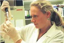  ?? PHOTOS: SUPPLIED ?? New insights . . . Dr Miriam Sharpe, biochemist­ry department.
of the University of Otago