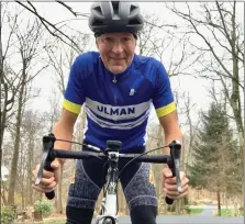  ?? COURTESY OF DEAN SMITH ?? Former competitiv­e cyclist Dean Smith of Fleetwood will ride more than 1,200miles from Baltimore to the Florida Keys in the Ulman Foundation’s Key to Keys event, a nationwide cycling journey to raise awareness of young adult cancer.